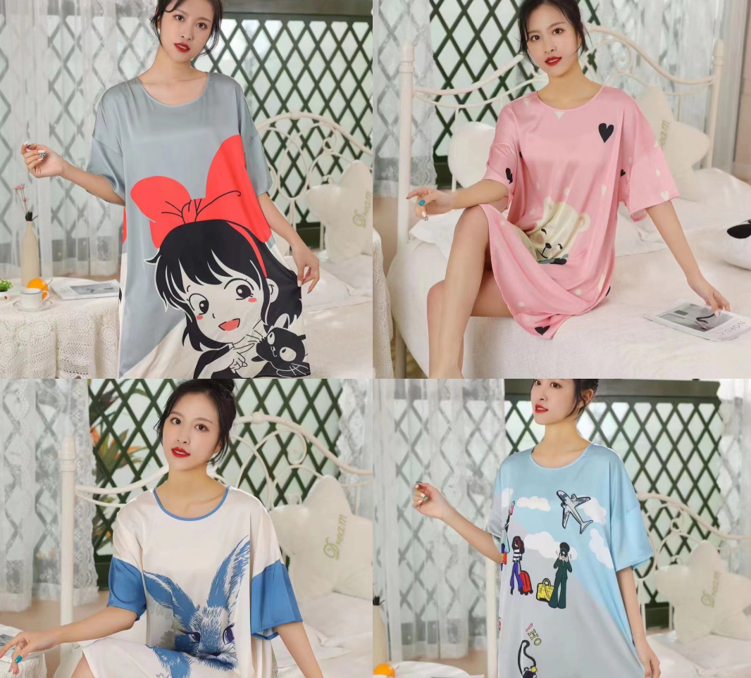 Full Long Nightwear Shirt - Silk