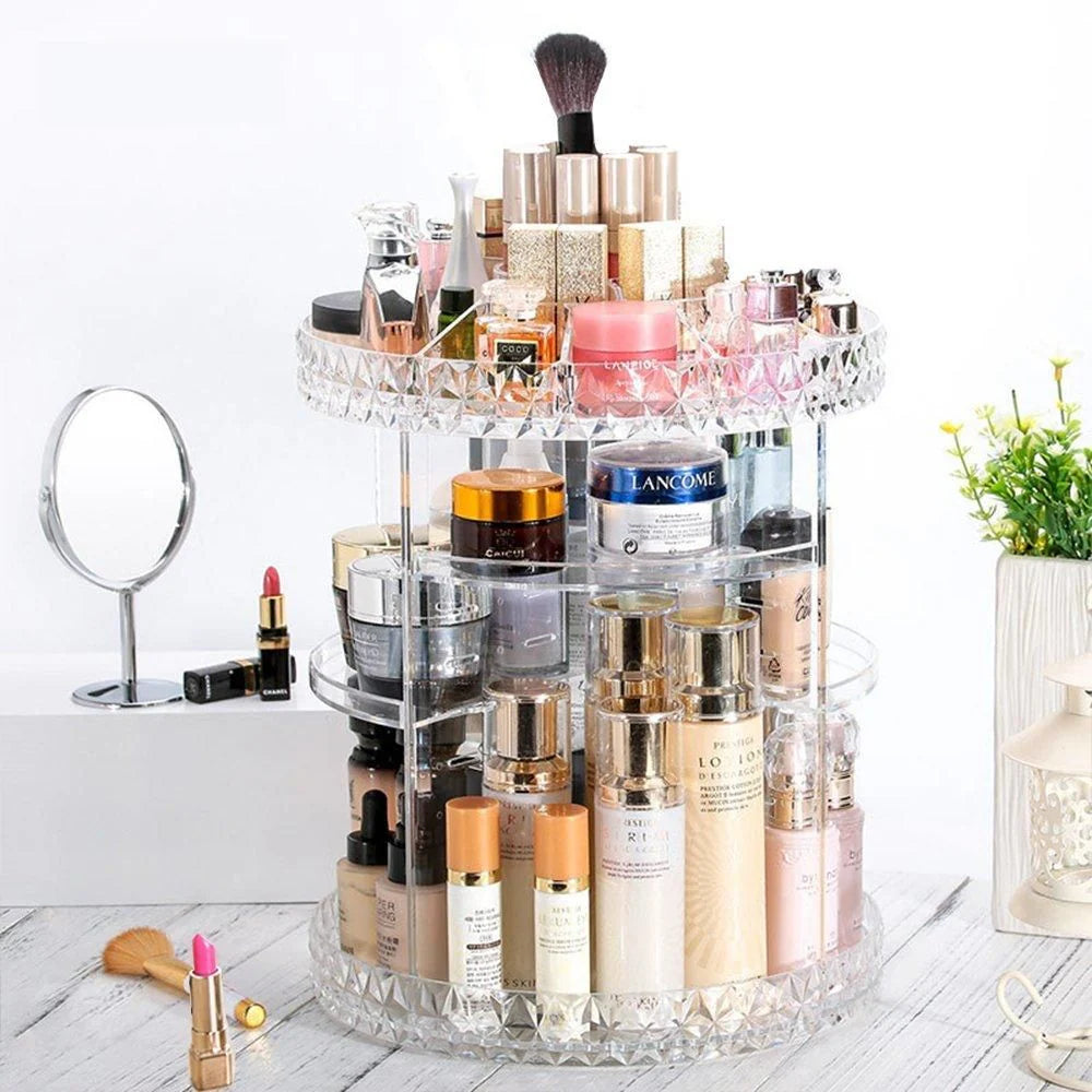 360° Rotating Makeup Organizer