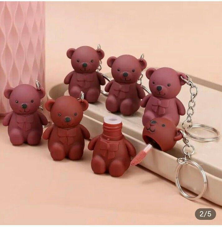 Teddy Bear Keychain Lip Gloss – Cute & Glossy Lip Shine