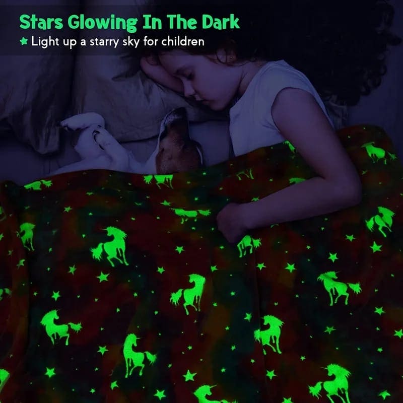 Glow Radium Fleece Baby Blanket - Glow in The Dark Baby Blanket