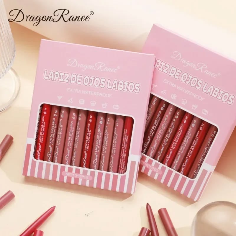 12 Pcs Matte Lip Liners Set – Perfectly Defined Lips