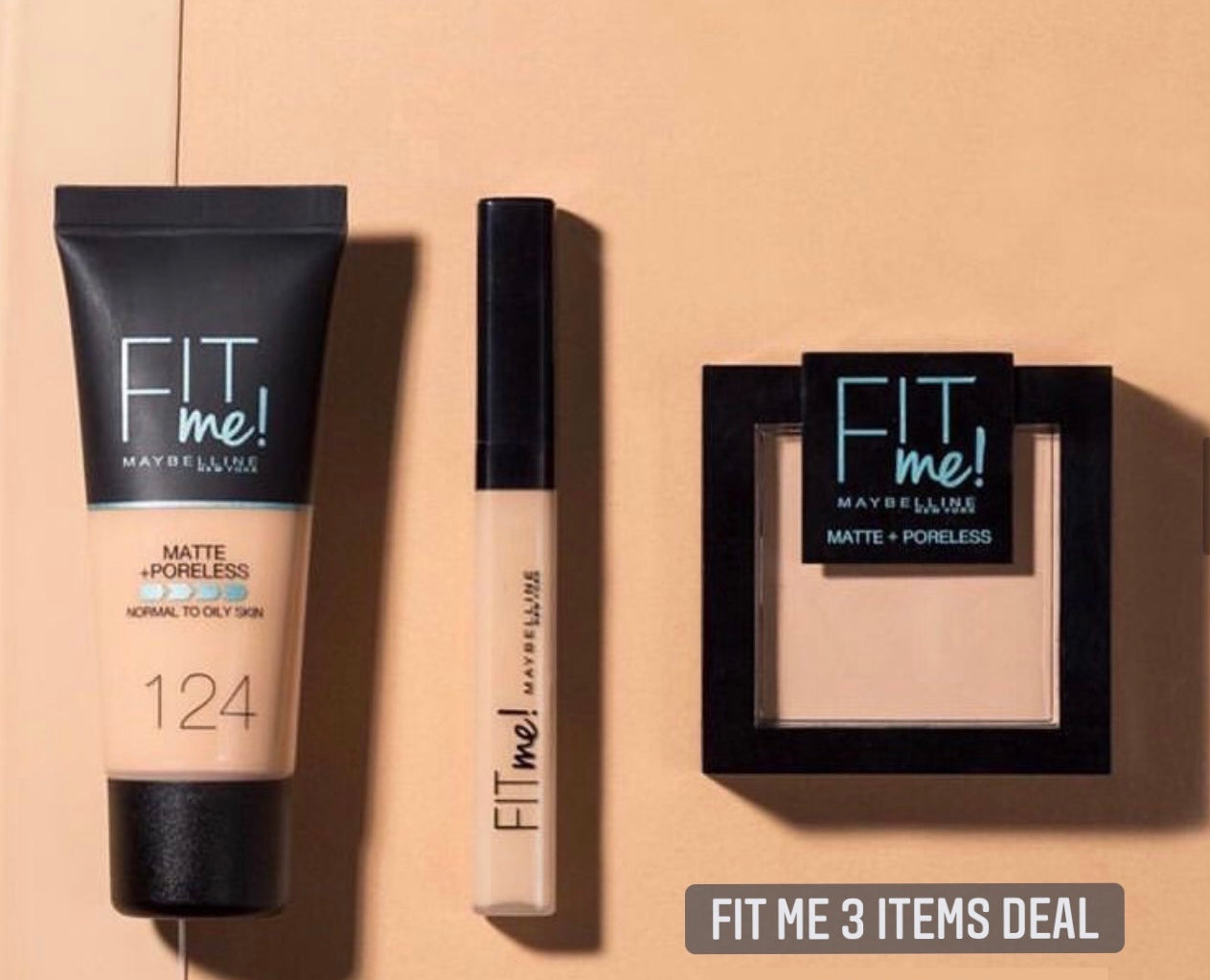 3 Pcs Bundle Deal (Tube Foundation, Concealer and Face Powder)