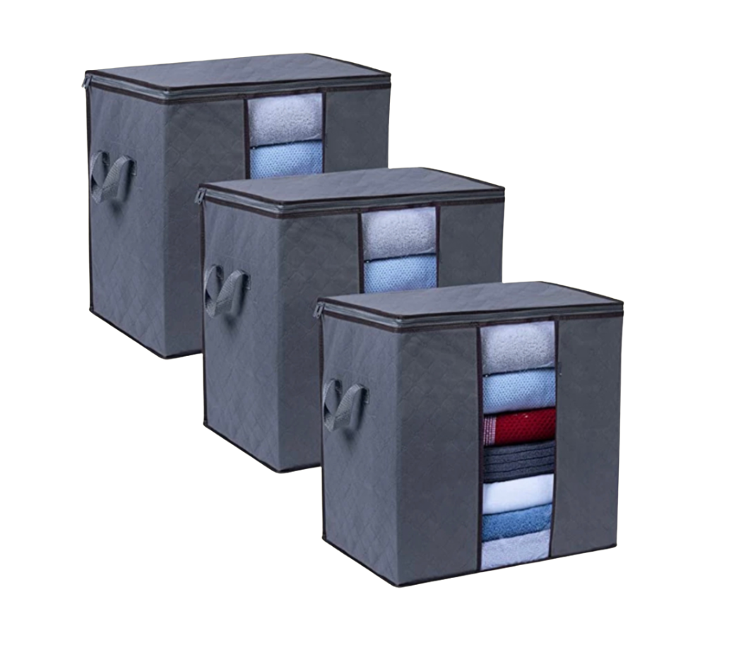 6 x Grey Foldable Cloth organizer