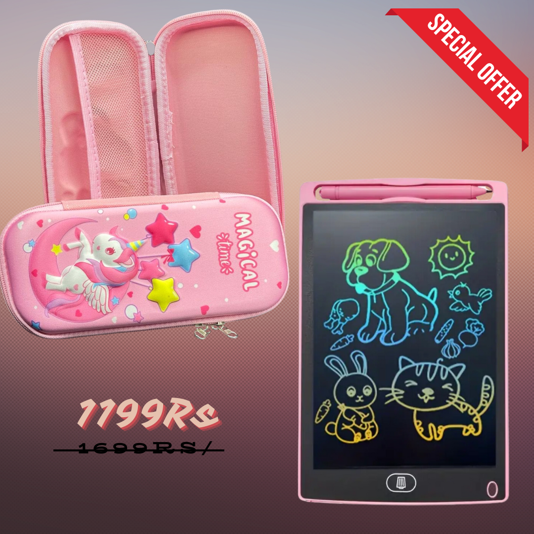 Geometry Box and Child 8.5" Writing Tablet - Combo