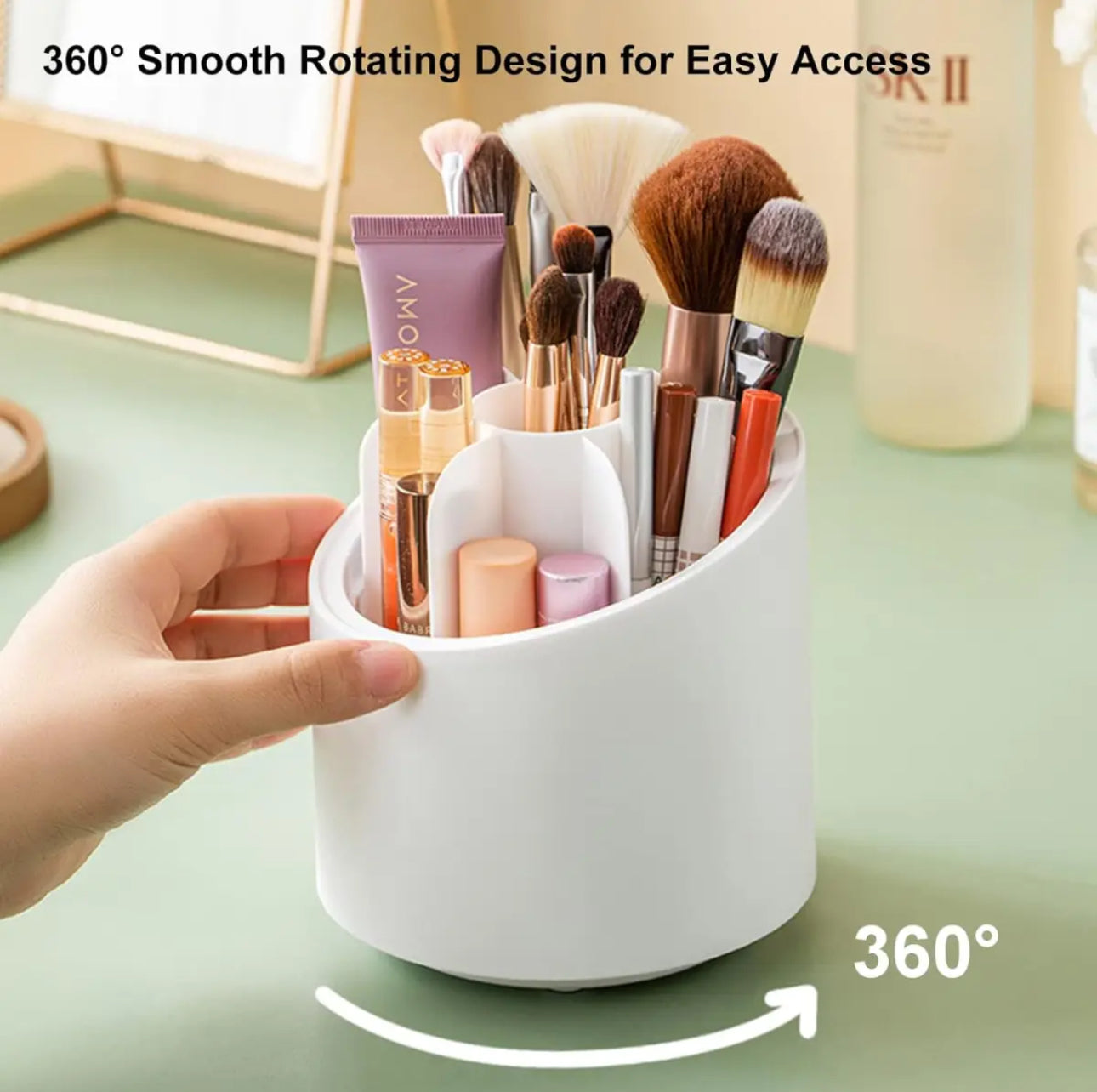 360° Rotating Brush Organizer