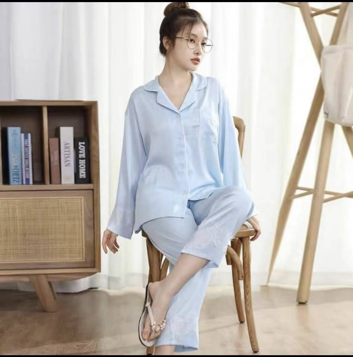 Elegant Ladies' Pajama and Shirt Nightwear Set