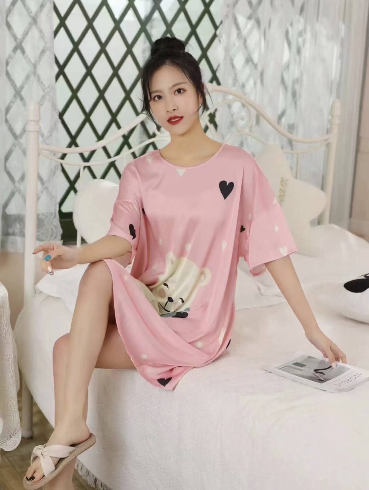 Full Long Nightwear Shirt - Silk