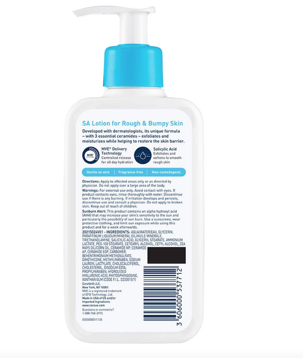 CeraVe SA Lotion for Rough and Bumpy Skin!