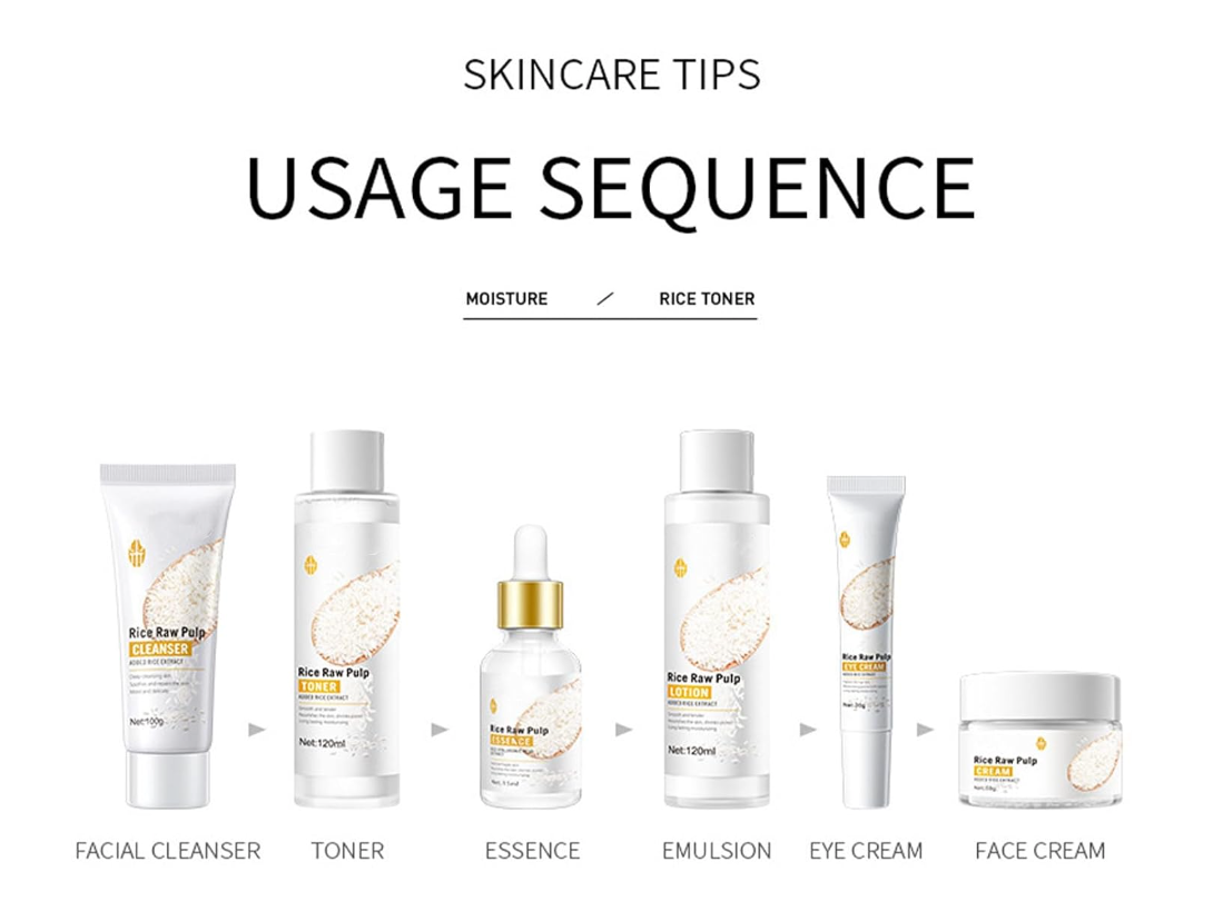 Rice Face Care 6 Pcs Kit