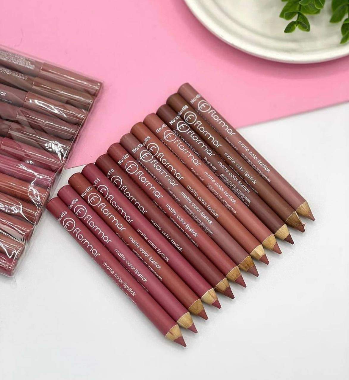 12 Pcs Flormar Matte Pencils