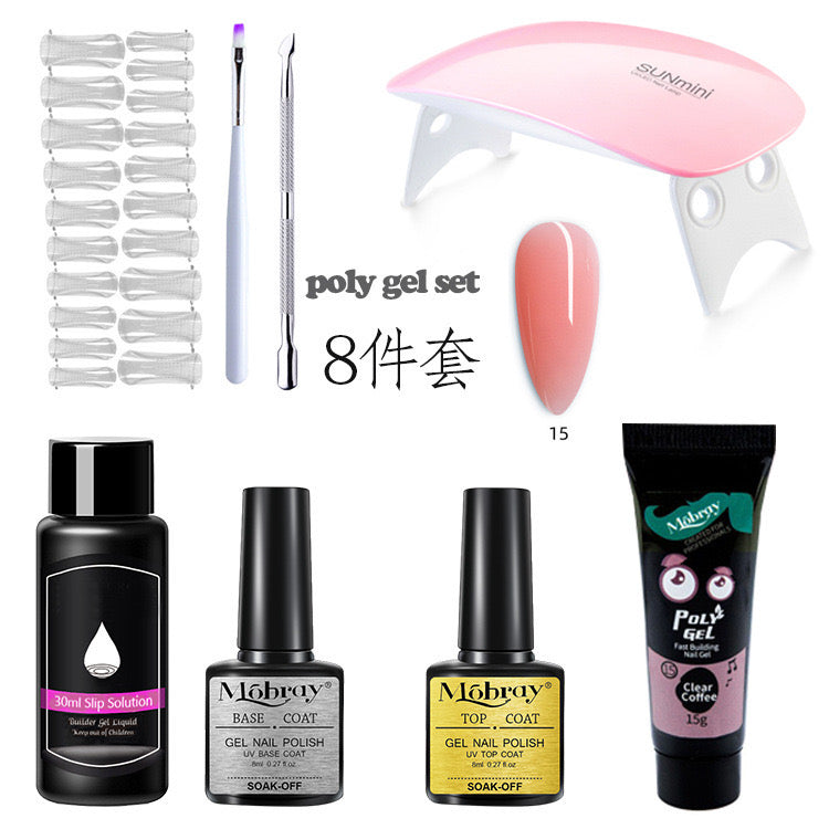 Polygel 8 Pcs Nail Kit