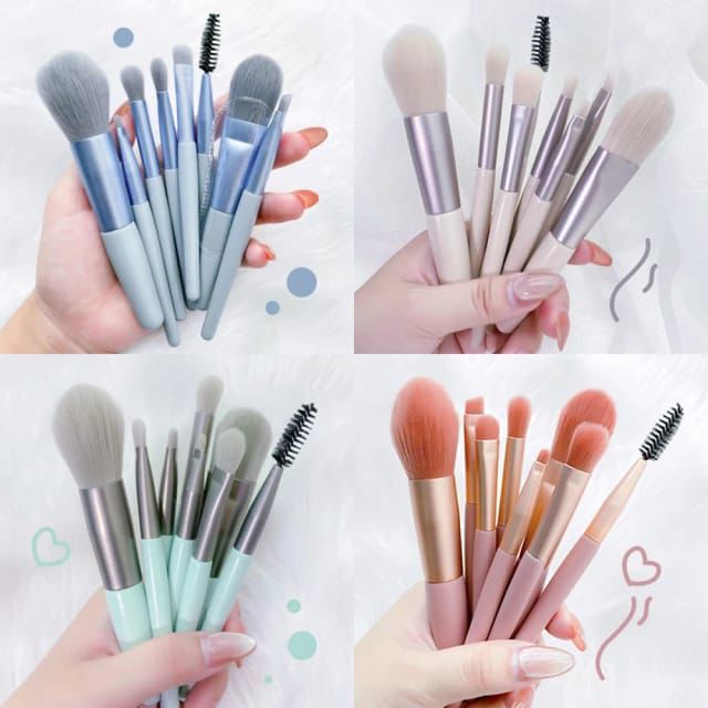 8 Pcs Pouch Brush Set