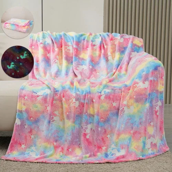 Glow Radium Fleece Baby Blanket - Glow in The Dark Baby Blanket