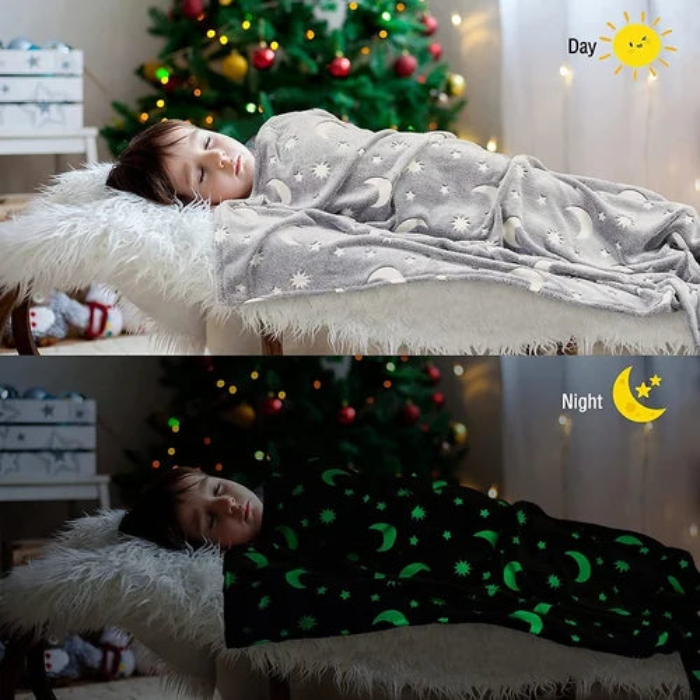 Glow Radium Fleece Baby Blanket - Glow in The Dark Baby Blanket