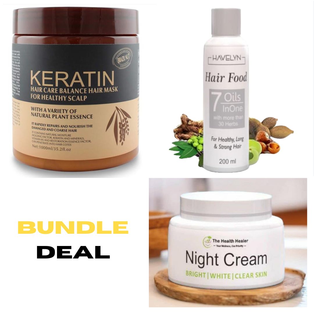 Bundle Deal (Keratin + Hair Food + Night Cream)