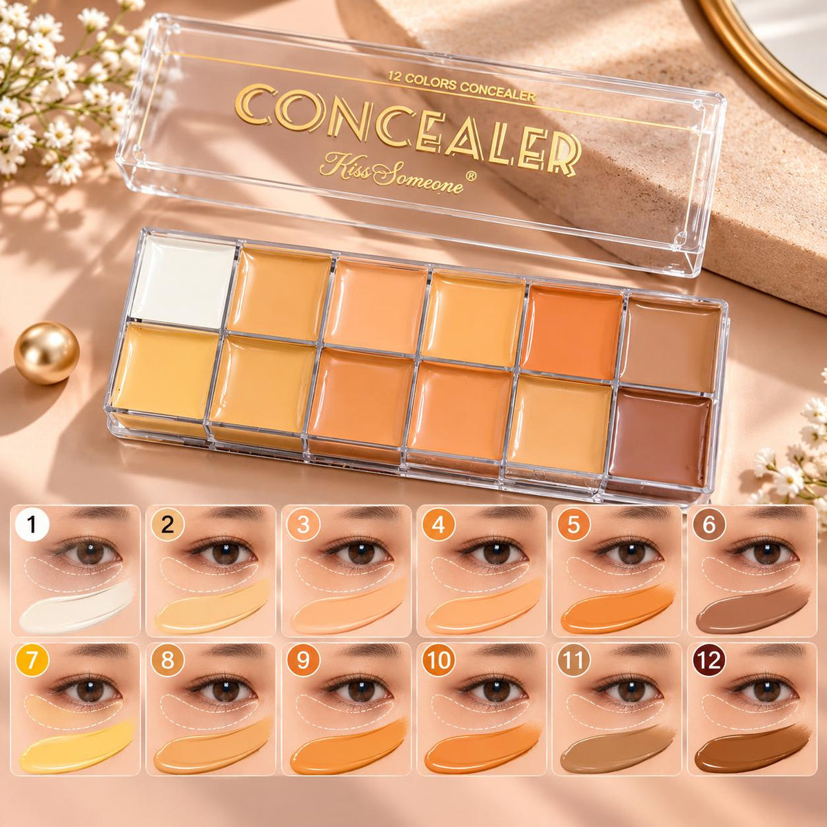 12 Color Magic Casa Colour Contour Palette – Define, Sculpt & Glow