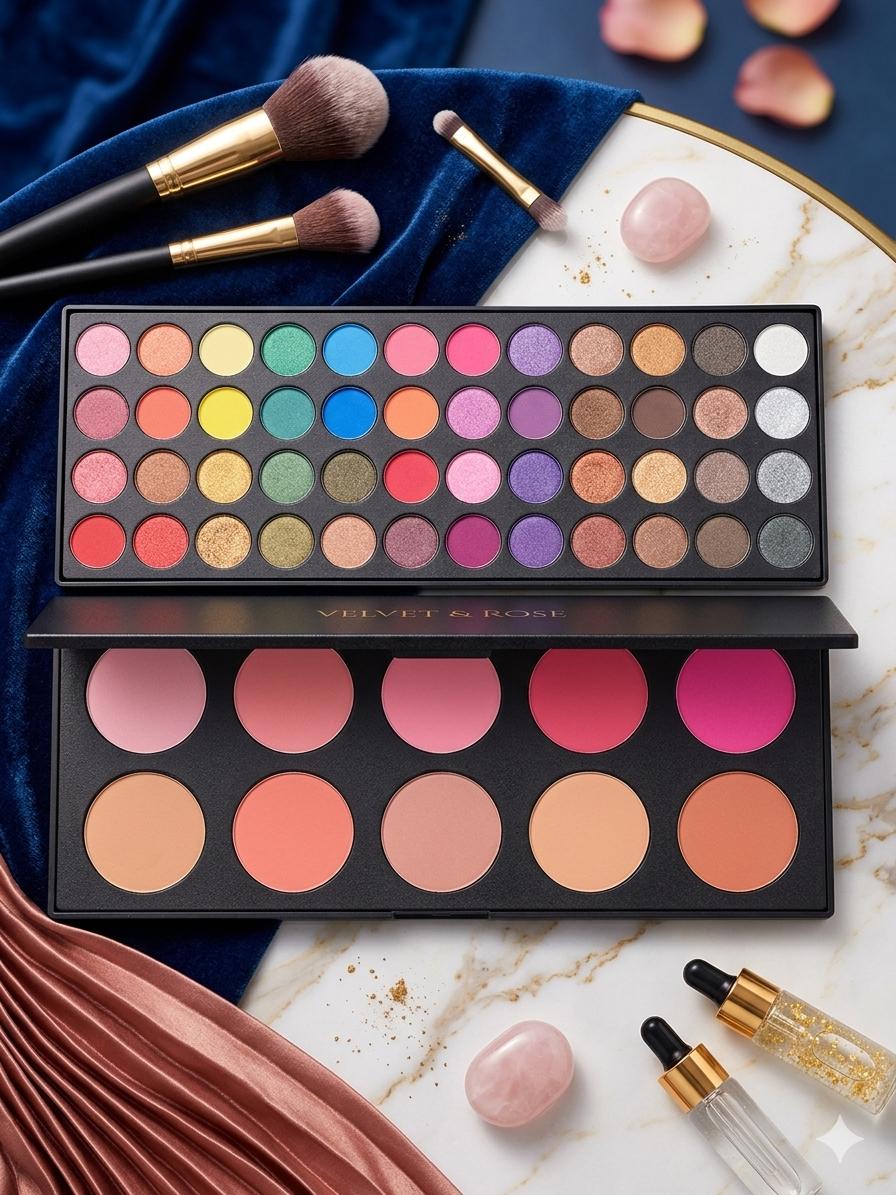 Duo Deal (48 Color Eye Kit and a 10 Color Blusher Palette)