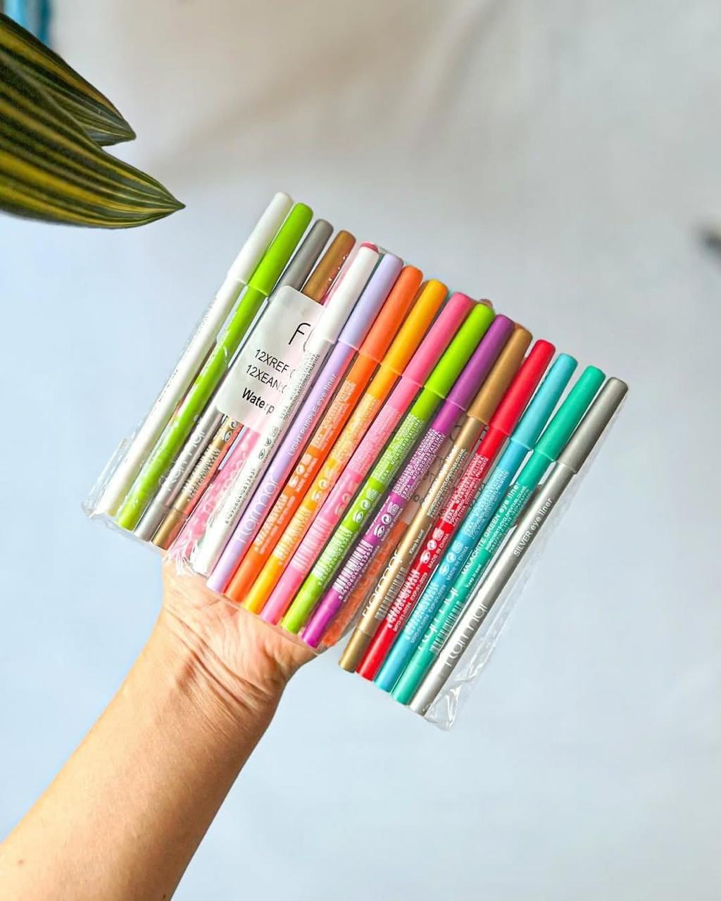 12 Pcs Flormar Colour Pencils – Vibrant Shades for Creative Beauty Looks