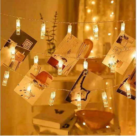 20 Clips Milky Fairy Light with DC Operated Battery