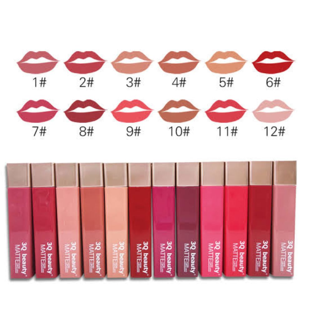 3Q Matte Lip Gloss Set - Red edition