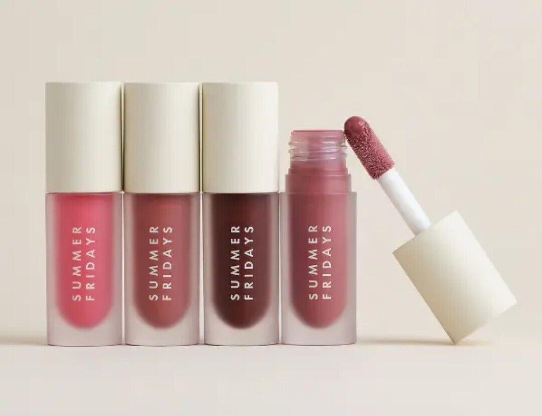 Summer Fridays Lip Gloss – Pink Cloud, Soft Mauve, Rosewood Nights & Blush Dreams