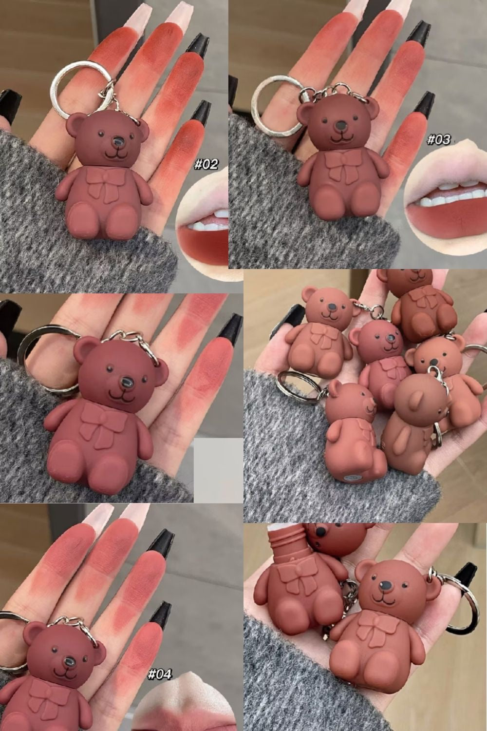 Teddy Bear Keychain Lip Gloss – Cute & Glossy Lip Shine