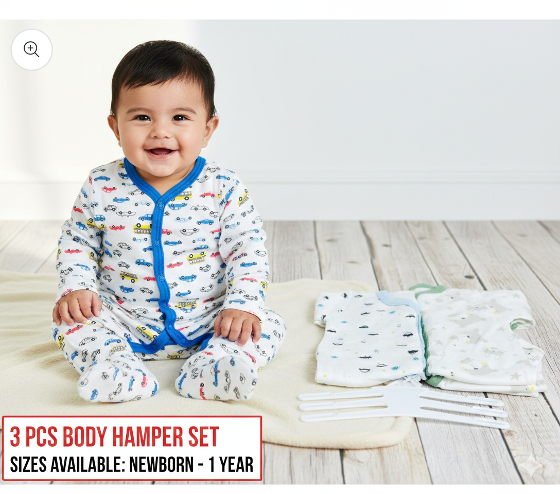 PACK OF 3 -   Full Body Romper Set with Hanger