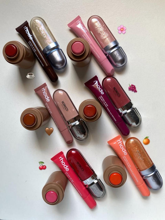 Rhode Blush + Rhode Gloss + KIKO Gloss – 3 Item Beauty Deal