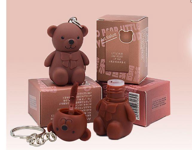 Teddy Bear Keychain Lip Gloss – Cute & Glossy Lip Shine