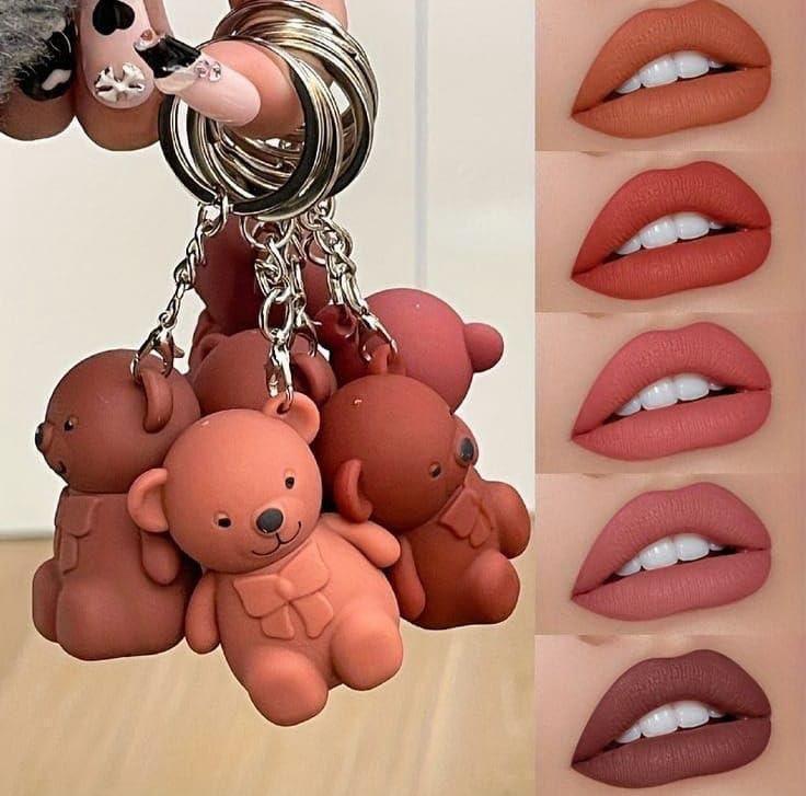 Teddy Bear Keychain Lip Gloss – Cute & Glossy Lip Shine