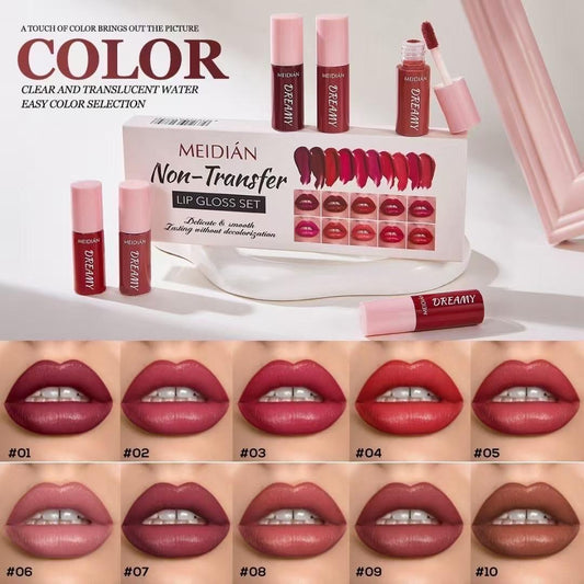 Meidian 10 Pcs Lip Gloss Set