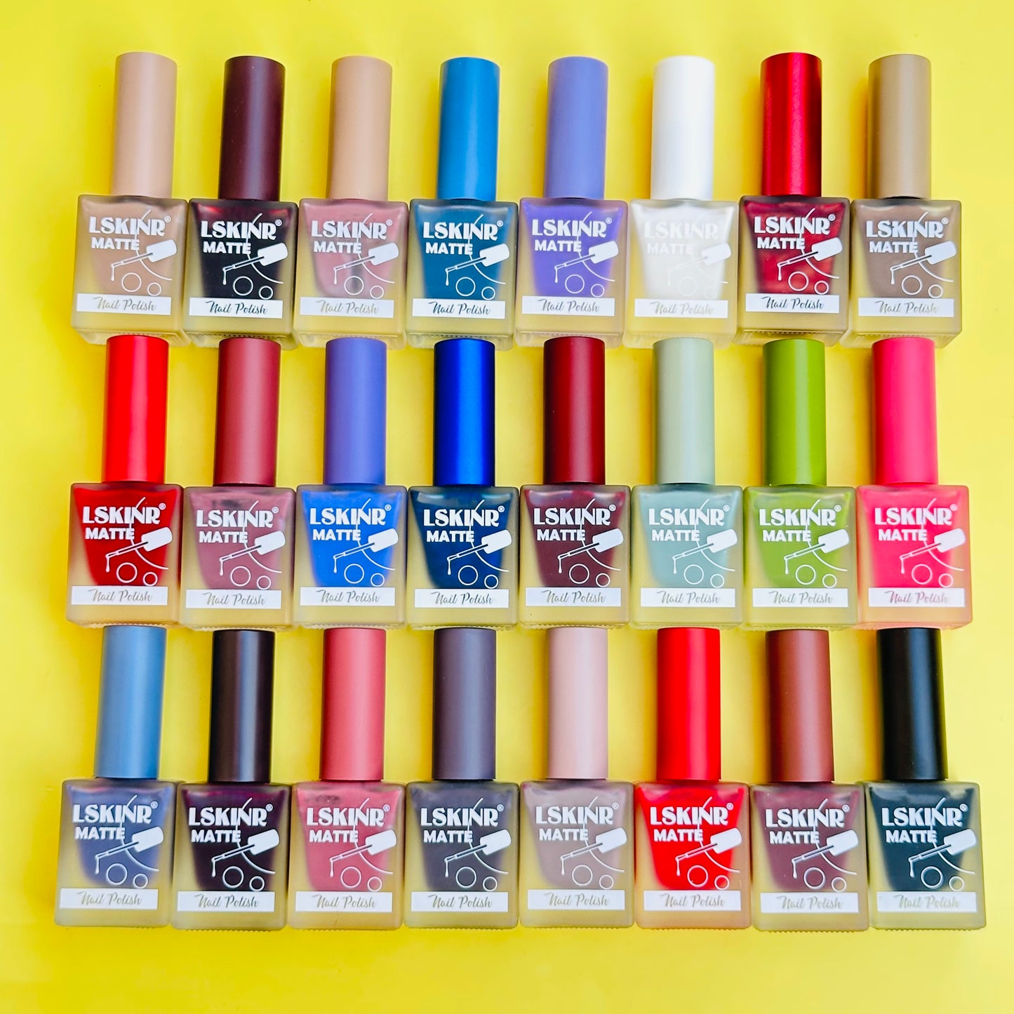 LSKNIR Matte Nail Paint Set - Pack of 5 (Mix Shade)