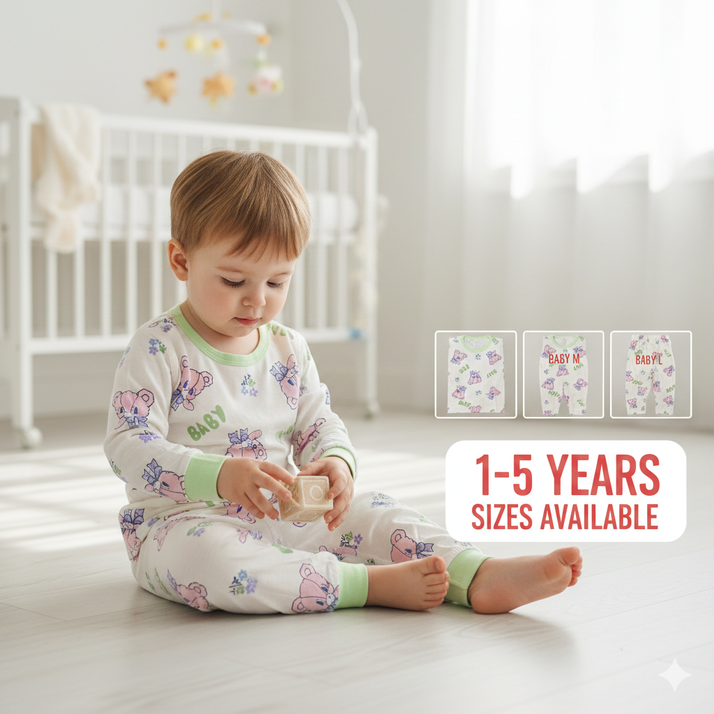 Kids' Breathable Nightwear Pajama and Shirt Set - Girls