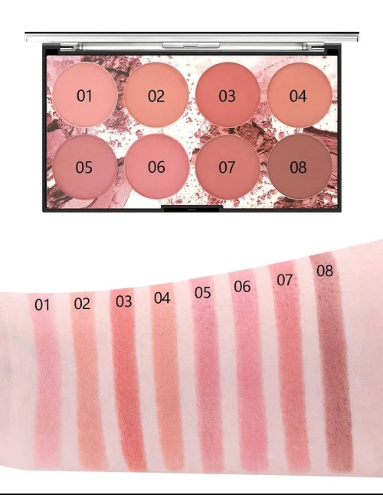 8 Color Blush On Palette