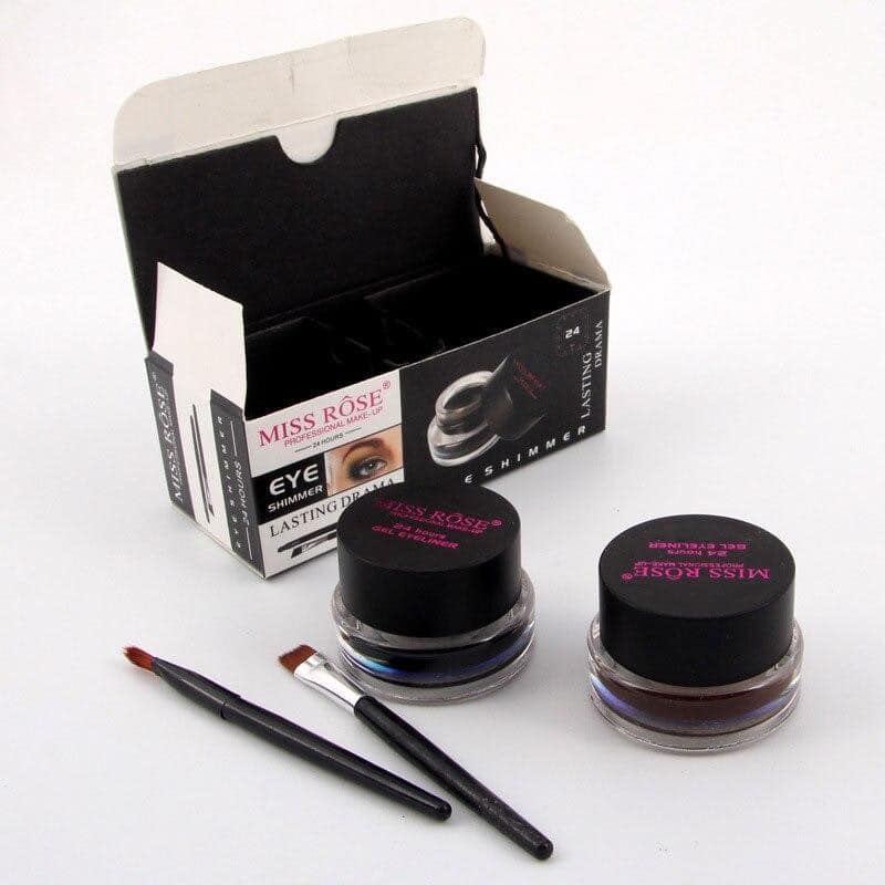 Twin Gel Liner with Brush - Black and Brown