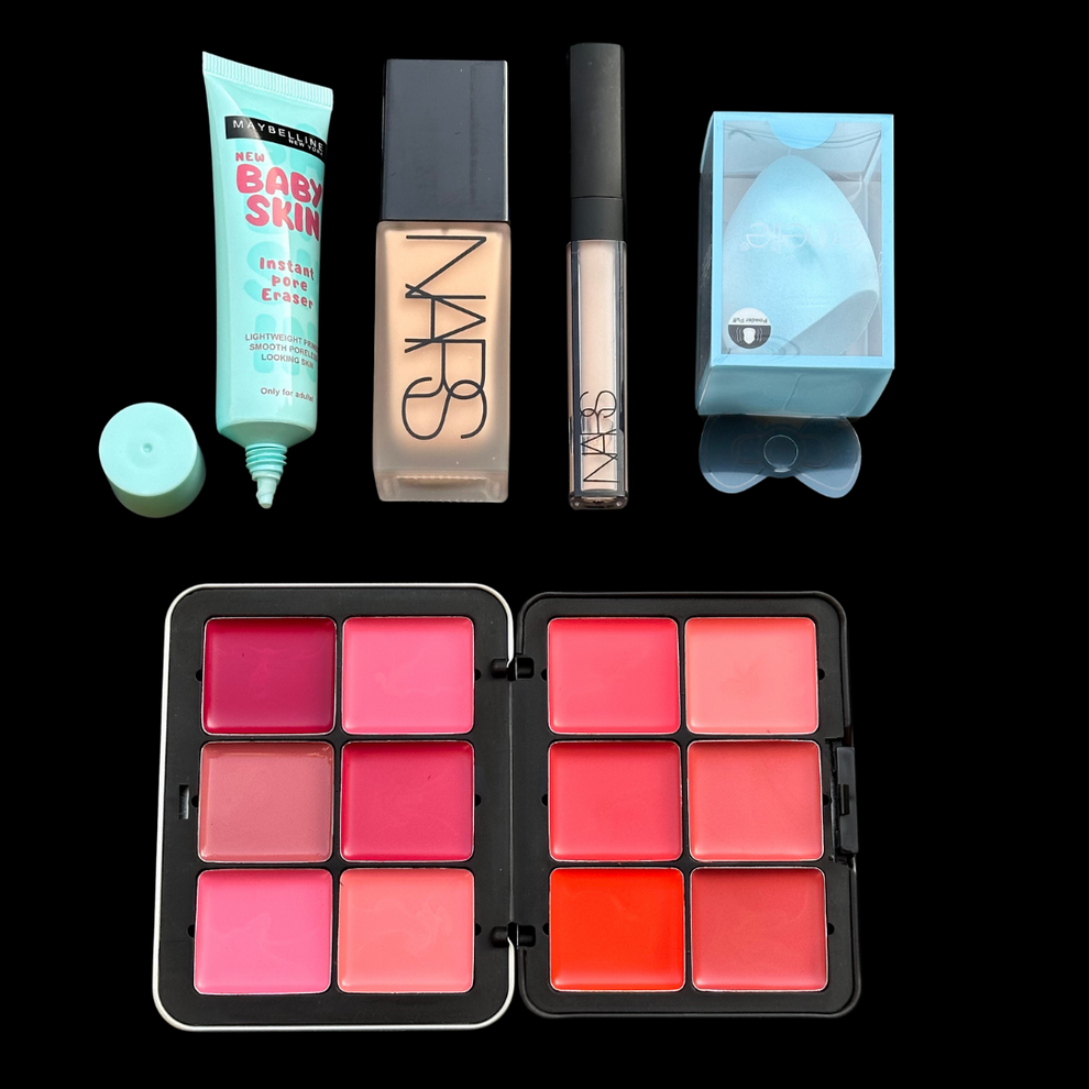 Face Makeup Deal (12 color kit + Nars foundation & Conc + Babyskin pri