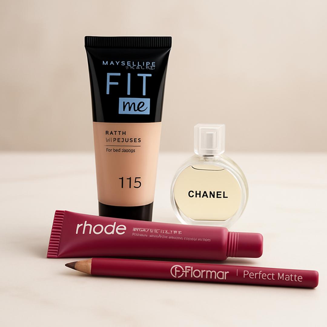 Luxury Everyday Glam Deal – Foundation, Fragrance & Lip Essentials