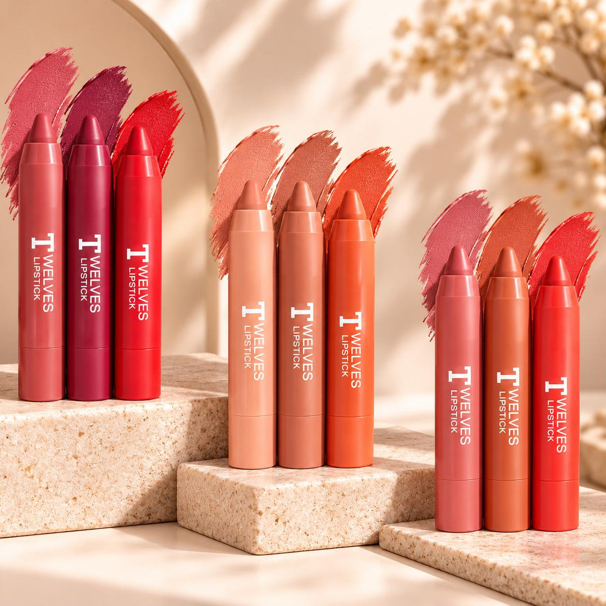 3 Pcs Lip Crayon Set – Beautiful Color for Every Occasion