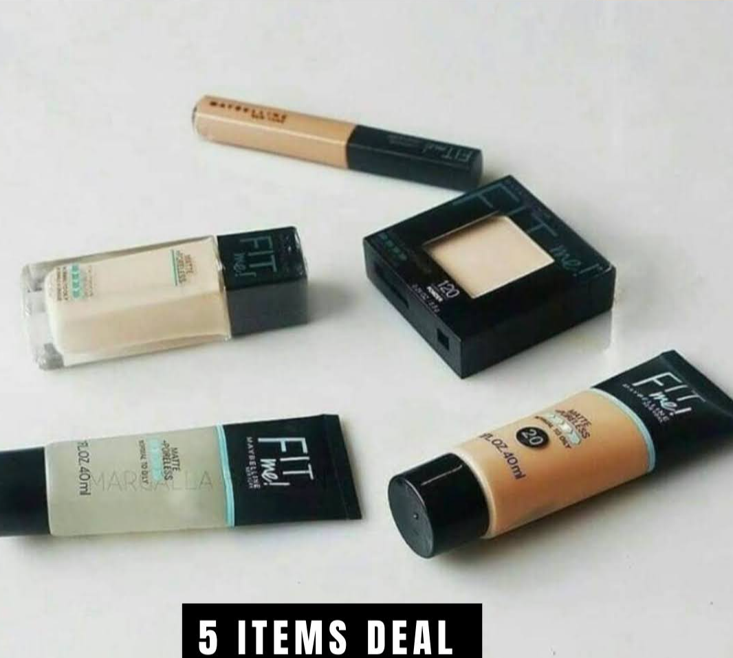 Fit Me 5 item PRO Deal (Tube & Glass + Concelor + Primer & Facepowder)